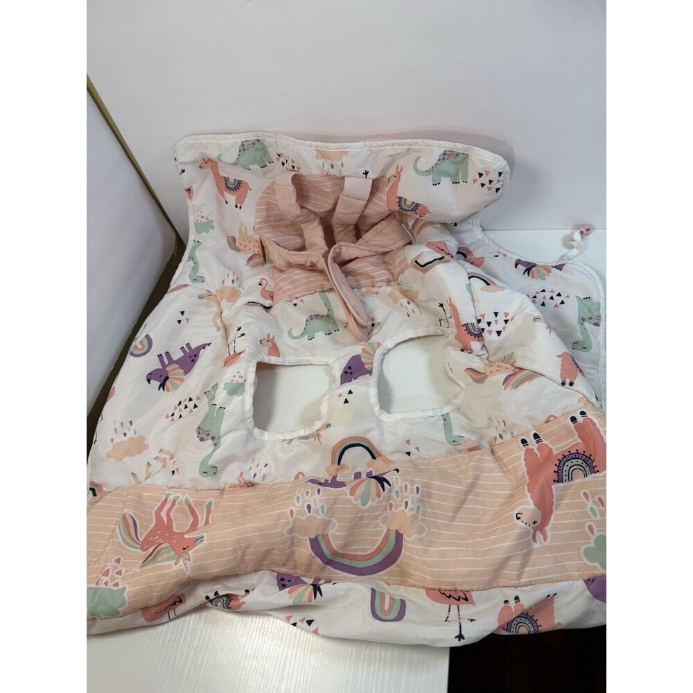 GO By Goldbug 2 In 1 Shopping Cart, High Chair Cover Unicorn Llama Dino